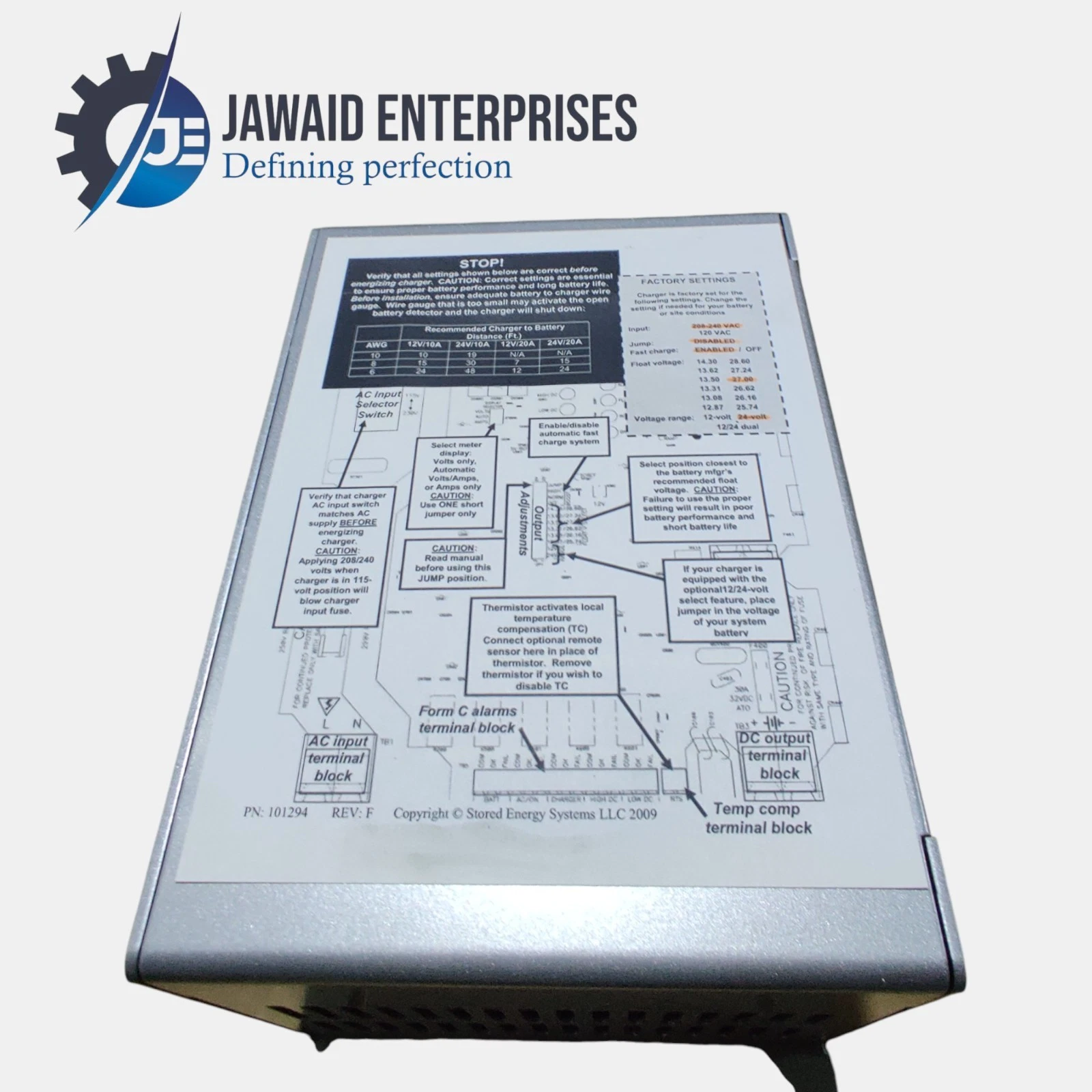 SENS NRG24‑10‑HC intelligent battery charger for genset engine start 24 V 10 A.