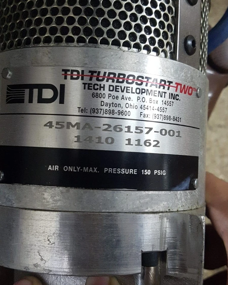 TDI AIR Stater Part # 45MA-26157-001, 45MA Series Turbo start Engine - Image 3